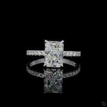 Load image into Gallery viewer, The Delphine Ring — 2.00ct Radiant Cut with a Pavé Setting