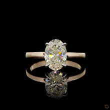 Load image into Gallery viewer, The Stella Ring — 1.50ct Oval Cut Solitaire with Hidden Halo