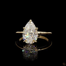 Load image into Gallery viewer, The Madeleine Ring — 2.00ct Pear Cut Solitaire with Hidden Halo