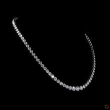 Load image into Gallery viewer, Graduated Bezel-Set Lab Diamond Tennis Necklace in 14k Gold