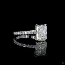 Load image into Gallery viewer, The Delphine Ring — 2.00ct Radiant Cut with a Pavé Setting