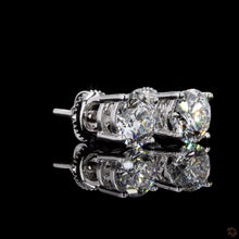 Load image into Gallery viewer, Round Brilliant Lab Diamond Stud Earrings — 2.00ctw in 14k Gold