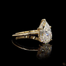 Load image into Gallery viewer, The Madeleine Ring — 2.00ct Pear Cut Solitaire with Hidden Halo