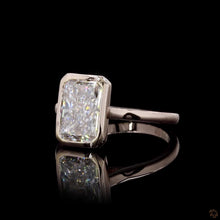 Load image into Gallery viewer, The Harper Ring — 3.00ct Radiant Cut with a Bezel Setting