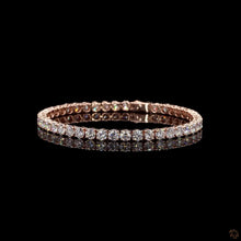 Load image into Gallery viewer, 3mm Lab Diamond Tennis Bracelet in 14k Rose Gold