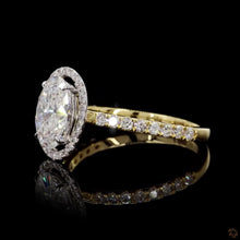 Load image into Gallery viewer, The Charlotte Ring — 1.50ct Oval Cut Halo Pavé
