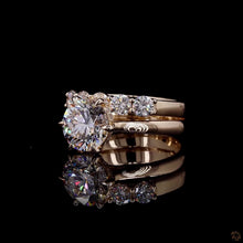 Load image into Gallery viewer, The Rosalind Bridal Set — 2.50ct Round Solitaire with Five-Stone Band