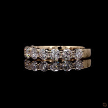 Load image into Gallery viewer, The Margaux Band | 1ctw Round Brilliant Lab Diamond | Half-Eternity | 14k Yellow Gold