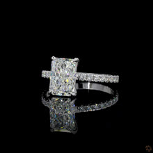 Load image into Gallery viewer, The Delphine Ring — 2.00ct Radiant Cut with a Pavé Setting
