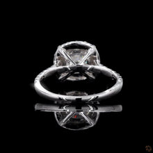 Load image into Gallery viewer, The Cordelia Ring | 2ct Cushion Cut Lab Diamond | Halo | Pavé Band | 14k White Gold