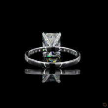 Load image into Gallery viewer, The Delphine Ring — 2.00ct Radiant Cut with a Pavé Setting
