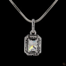Load image into Gallery viewer, Radiant Cut Lab Diamond Halo Pendant — 1.00ct in 14k Gold