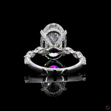 Load image into Gallery viewer, The Genevieve Ring — 5.00ct Oval Cut with Marquise Bubble Band