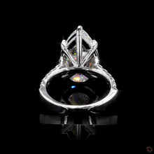 Load image into Gallery viewer, The Penelope Ring | 4ct Pear Cut Lab Diamond | Pavé Band | 14k White Gold