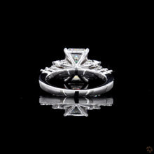 Load image into Gallery viewer, The Cosima emerald cut lab diamond ring, back view