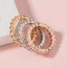 Load image into Gallery viewer, Moissanite Eternity Wedding Band 3mm in Sterling Silver