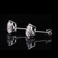 Load image into Gallery viewer, Moissanite 2.00ctw Heart Cut Earrings in White Gold