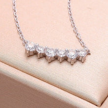 Load image into Gallery viewer, Moissanite 5 Stone Pendant in 10k/14k White Gold