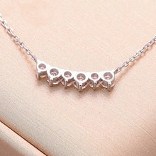 Load image into Gallery viewer, Moissanite 5 Stone Pendant in 10k/14k White Gold