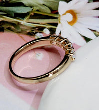 Load image into Gallery viewer, Moissanite 5 Stone Wedding Band in 10k Gold