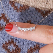 Load image into Gallery viewer, Moissanite 5 Stone Pendant in 10k/14k White Gold