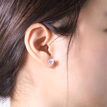 Load image into Gallery viewer, Moissanite 2.00ctw Heart Cut Earrings in White Gold