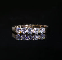Load image into Gallery viewer, Moissanite 5 Stone Wedding Band in 10k Gold