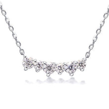 Load image into Gallery viewer, Moissanite 5 Stone Pendant in 10k/14k White Gold