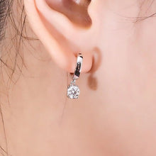 Load image into Gallery viewer, Moissanite 1.00ctw Dangle Earrings in Sterling Silver