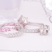 Load image into Gallery viewer, Moissanite 1.00ctw Eternity Dangle Earrings in Sterling Silver