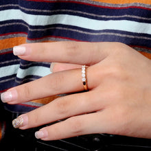 Load image into Gallery viewer, Moissanite 5 Stone Wedding Band in 10k Gold