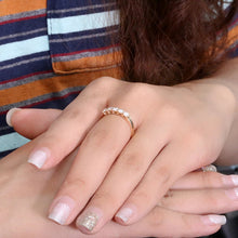 Load image into Gallery viewer, Moissanite 5 Stone Wedding Band in 10k Gold