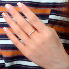 Load image into Gallery viewer, Moissanite 5 Stone Wedding Band in 10k Gold