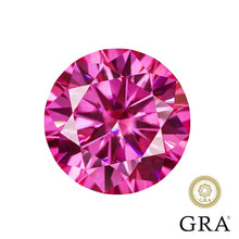 Load image into Gallery viewer, Loose VVS1 Pink Moissanite Round Brilliant Cut