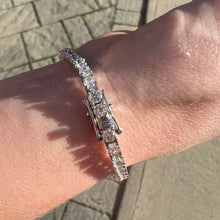 Load image into Gallery viewer, Glacial Jewels 3mm Moissanite Tennis Bracelet in Sterling Silver