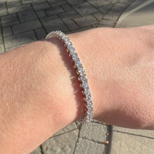 Load image into Gallery viewer, Glacial Jewels 3mm Moissanite Tennis Bracelet in Sterling Silver