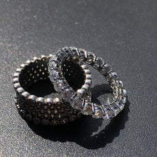 Load image into Gallery viewer, Moissanite 3mm Eternity Band in Sterling Silver 2.1ctw