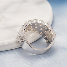 Load image into Gallery viewer, Men's Moissanite Three Rows Half Eternity Band