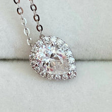 Load image into Gallery viewer, Moissanite Pear Cut Pendant with Necklace in Sterling Silver or Gold