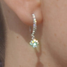 Load image into Gallery viewer, Moissanite 1.00ctw Eternity Dangle Earrings in Sterling Silver