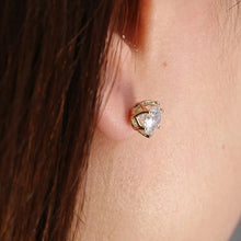 Load image into Gallery viewer, Moissanite 6.5mm Stud Earrings in 14k Yellow Gold