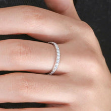 Load image into Gallery viewer, Moissanite Eternity Band Set in 14k White Gold