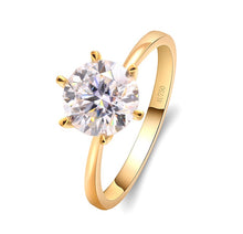 Load image into Gallery viewer, Moissanite 2.00ctw Solitaire Engagement Ring in 14k Yellow Gold