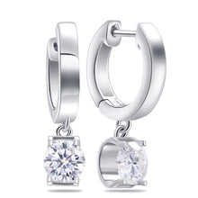 Load image into Gallery viewer, Moissanite 1.00ctw Dangle Earrings in Sterling Silver
