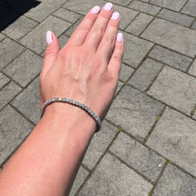 Load image into Gallery viewer, Glacial Jewels 3mm Moissanite Tennis Bracelet in Sterling Silver