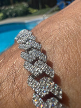 Load image into Gallery viewer, VVS1/D Moissanite Cuban Link Bracelet in Solid 925 Silver