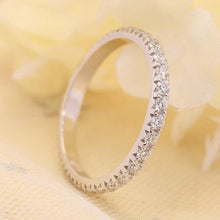 Load image into Gallery viewer, Moissanite Eternity Band Set in 14k White Gold