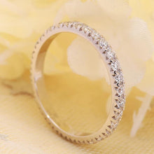 Load image into Gallery viewer, Moissanite Eternity Band Set in 14k White Gold