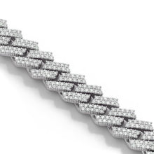 Load image into Gallery viewer, VVS1/D Moissanite Cuban Link Bracelet in Solid 925 Silver
