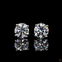 Load image into Gallery viewer, Round Brilliant Lab Diamond Stud Earrings — 2.00ctw in 14k Gold
